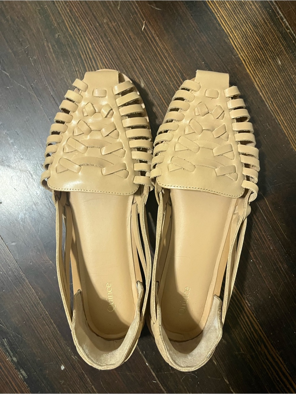 Quince Woven Slingback Flats in Tan